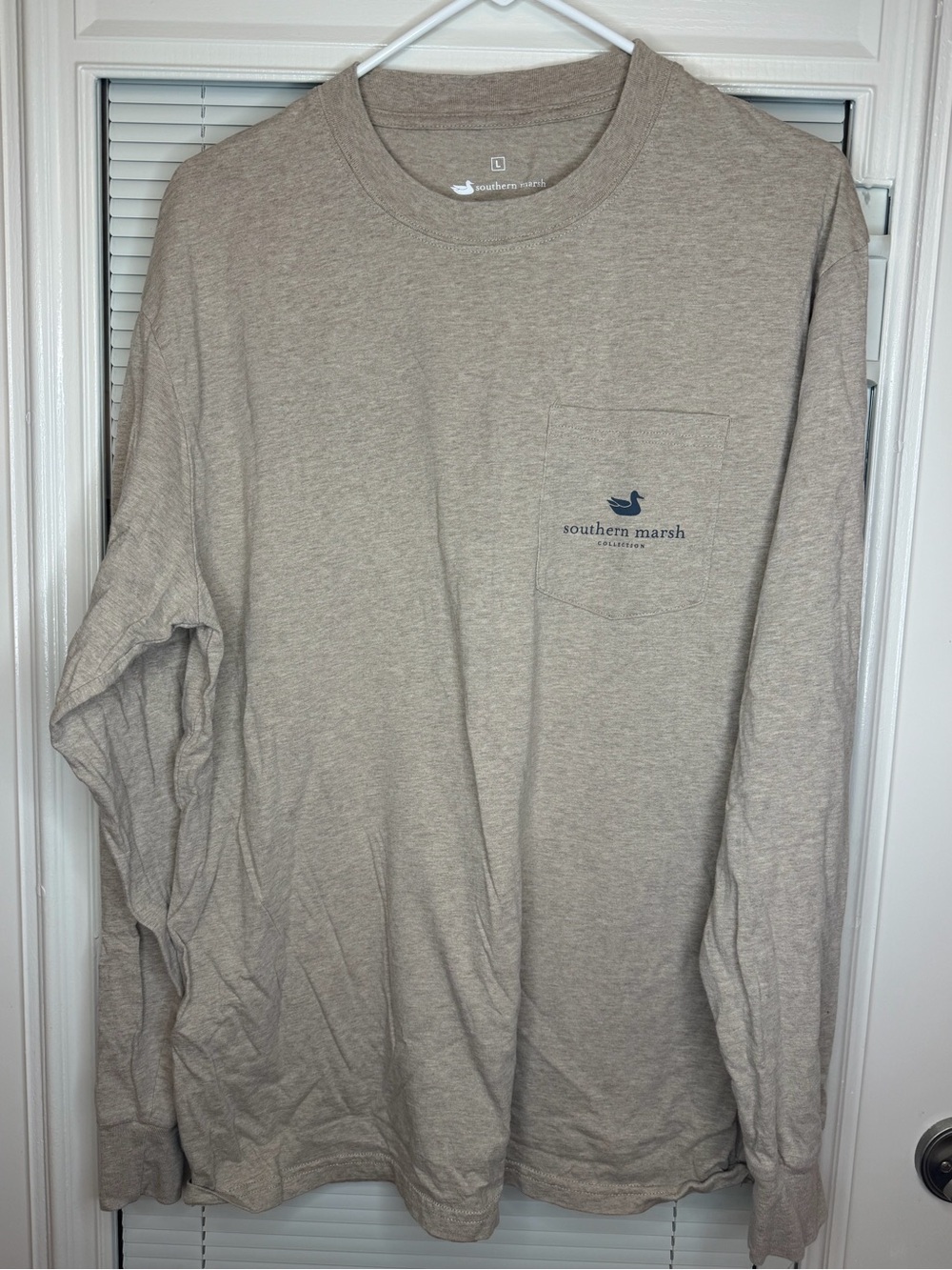 Southern Marsh Long Sleeve Pocket Tee - Taupe